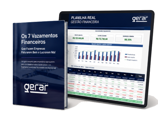 E-book Os 7 Vazamentos Financeiros e Planilha REAL de Gestão Financeira